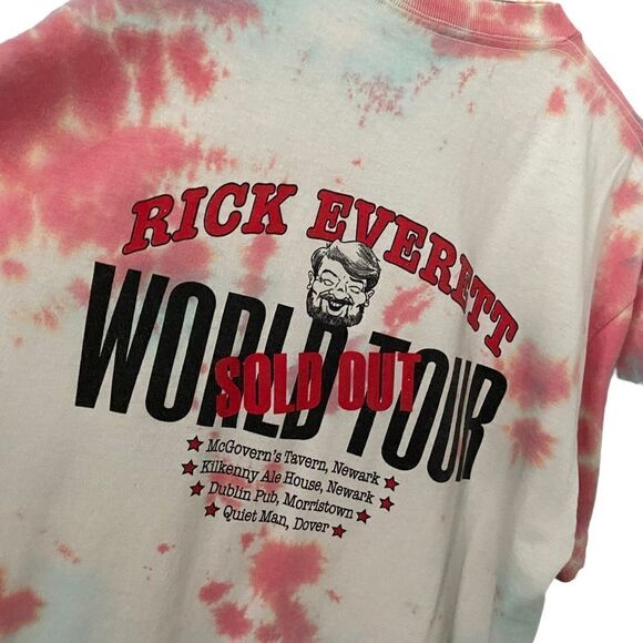 Rick Everett World Tour Tie Dye Crewneck Shirt in Size Large - Picture 3 of 9